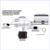 124B High Performances 12V Trailer Emergency Brake Waterproof & Corrosion Resistant with LED for Secure Towing