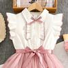 Summer New Style Cute Mesh Princess Dress With Waist-Cinching And Slimming Effect For Girls And Older Children