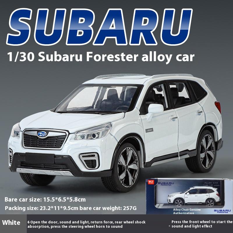 1/30 Scale Subaru Forester SUV Alloy Car Model Diecast Metal Toy Off-road Vehicles Car Model High Simulation Sound and Light Kids Gift
