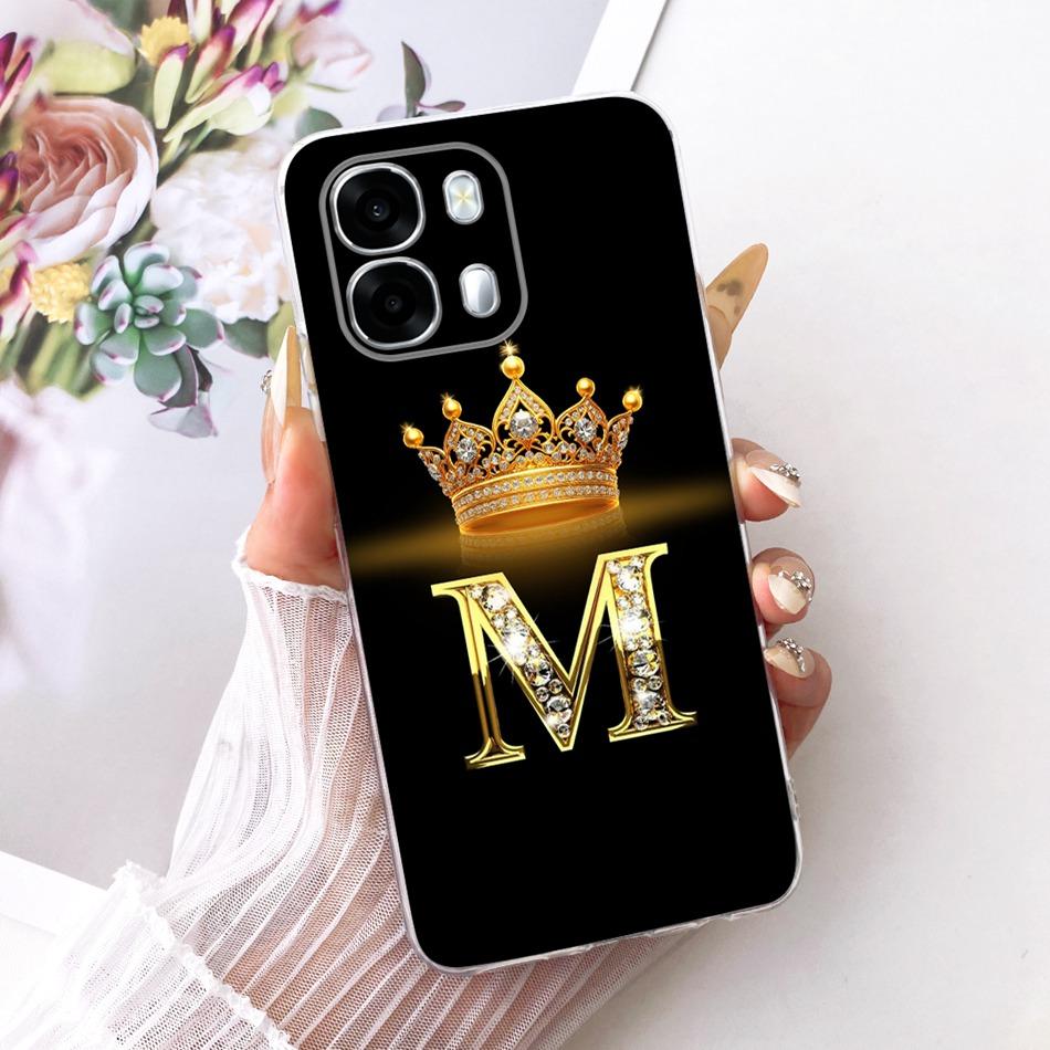For OPPO A6s CPH2789 2026 Fashion Crown Letter Phone Case For Oppo A6S 5G Soft Silicone TPU Cases