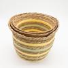 Seagrass & Straw Vase Shaped Baskets – Natural Yellow & Green – Set of 3