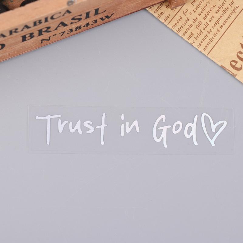 Pasitikėk Dievu Širdis Automobilio Galinio Vaizdo Veidrodžio Lipdukas Dekalas Tikėjimas Biblijos Eilutė Krikščionių Bažnyčia Auto Transporto Priemonės Buferio Dekoracija