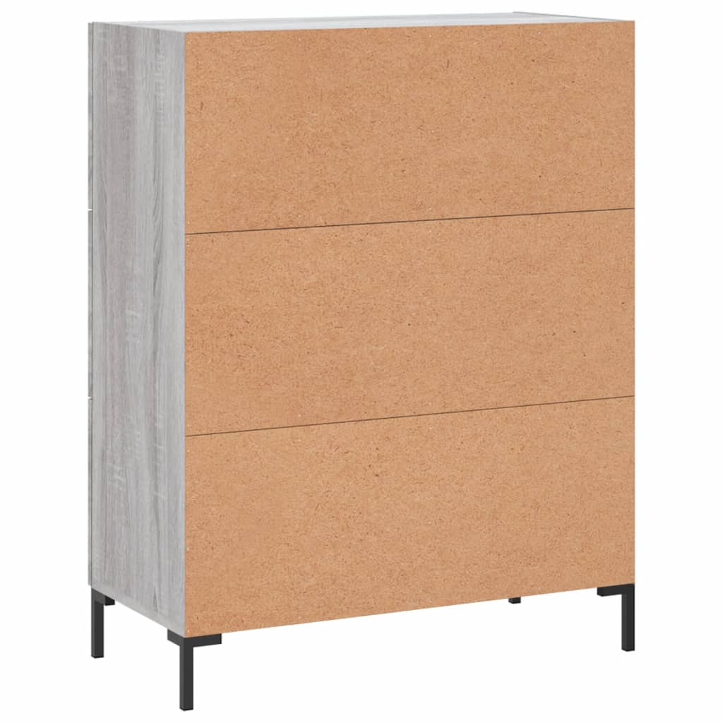 Sideboard in Grey Sonoma 69.5 x 34 x 90 cm engineered wood