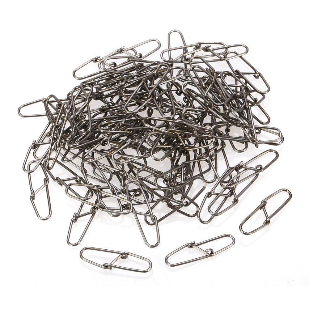 100PCS High Strength Fishing Dual Lock Snaps 0# 1# 2# Fishing Cross Lock Snaps  Sea Fishing