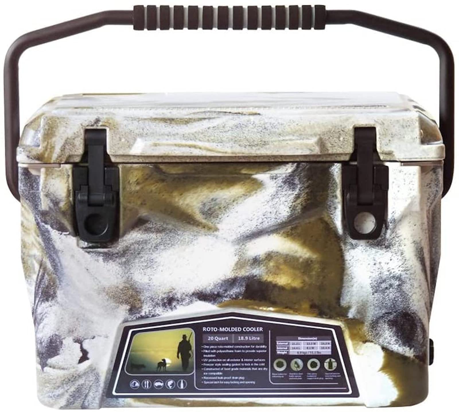 

Термобокс Iceland 20qt Desert Camo TST Термобокс Iceland с сохранением холода до 5 дней, для использования на открытом воздухе / 18,9 л, аксессуары, дни, барбекю, [Оригинал] серый