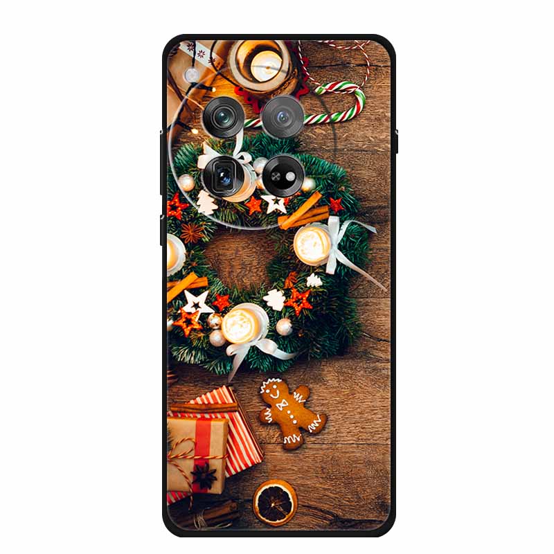 Christmas Phone Cases For Oneplus 12 12R 13 Case Black TPU Silicone For OnePlus 13 5G TPU Protective Soft Cover 1+12 1+12R 1+13