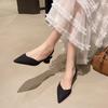 Summer Women Baotou Sandals Fashion 2025 Heels Pumps Female Silk Sexy Pointed Sandalias De Mujer Women's Shoes