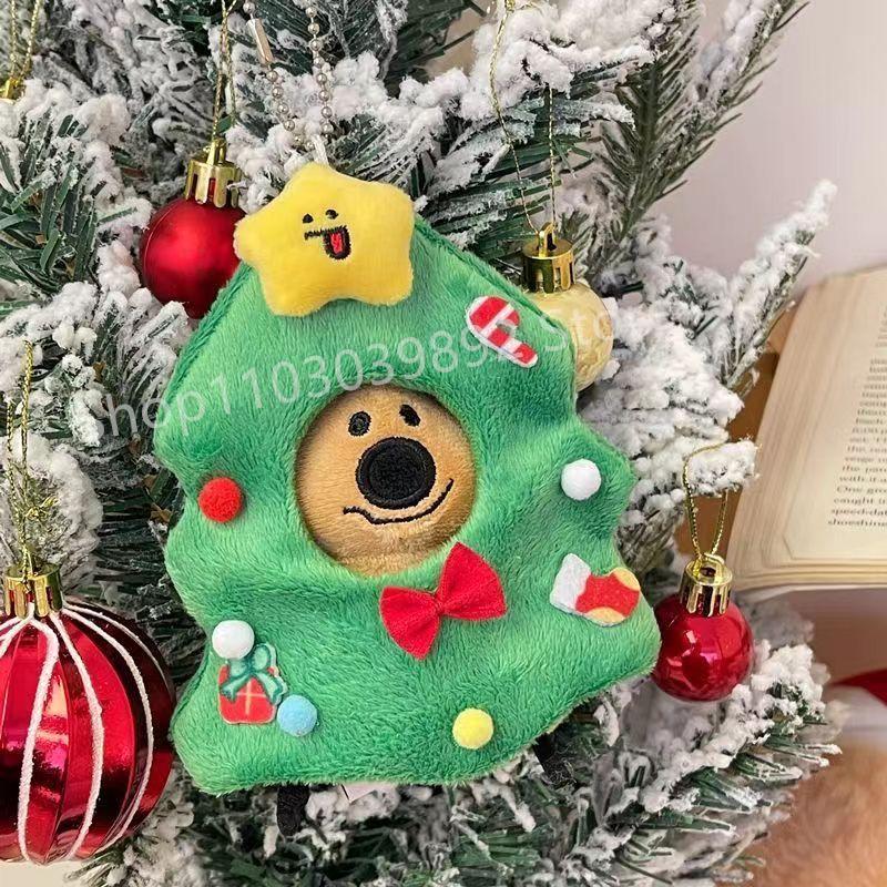 Peluche Animal Mignonne 10cm Poupée Coiffe Cape Poupée Porte-clés Jouet Fait Main Pour Décoration de Noël Comme Cadeau Pour Enfants