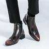 Knight Men's Boots designer casual style Outdoor Trendy Streets plus size Suit shoes Leisure Business Black versatile