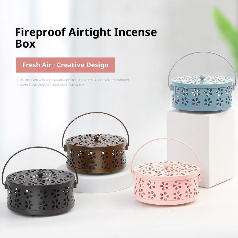 2026 Mosquito Coil Tray Holder Home Insect Repellent Anti-fire Sandalwood Incense Burner Box Anti-Mosquito Supplies