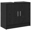 1 Piece Cabinet Under Washbasin In Black Bathroom, Large Storage Space with Double Doors, Storage Cabinet for Miscellaneous Items, 63x29x55 Cm