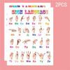 Lernplakate für Gebärdensprache Hohe Auflösung Farben Vollständige ASL-Alphabet-Diagramme für Anfänger Klassenzimmer