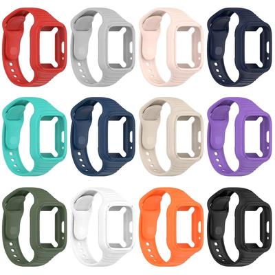 Pulseira de silicone com capa para Redmi Watch 3 / Redmi Watch 3 Pulseira de substituição de pulseira ativa Capa protetora