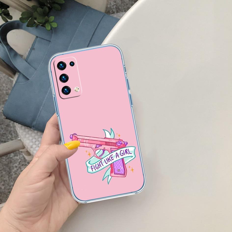 PP38 Girl Power Fight Soft Shell Transparent Phone Case for Samsung Galaxy A04 A04S A14 A23 A34 A54 M23 M33 M52 M53