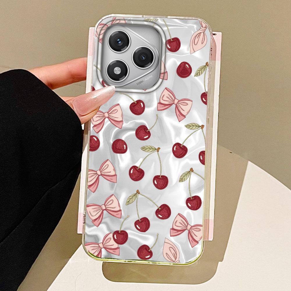 

Summer Cherry Fruit Women Girls Phone Case for Honor 400 200 90 Smart Pro Magic7 6 5 70 Lite X9a X9c X8b X8a X8c X7c X6c Cover Honor X6b білий