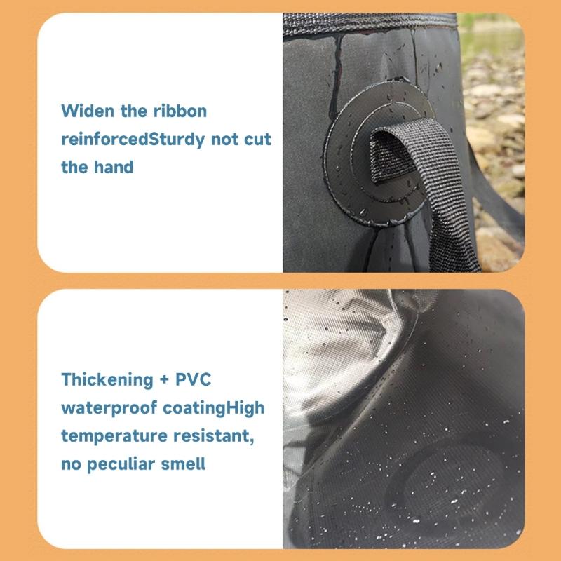 Cubo Plegable Palanganas de Viaje para el Hogar Contenedor de Agua Palanganas Portátiles Bolsa Plegable para Almacenamiento de Agua para Exterior Interior