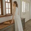 Peulaudeumali Pm_Flowy Halter Long Dress_White