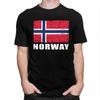 Custom Norway Flag T Shirts for Men 100 Cotton Tees Tshirts Short Sleeve Casual Tshirt Clothing