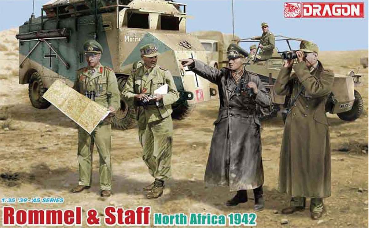 

Platz WWII German Army Desert Fox General Rommel Officers North Africa 1942 Plastic Model DR6723 1/35 &