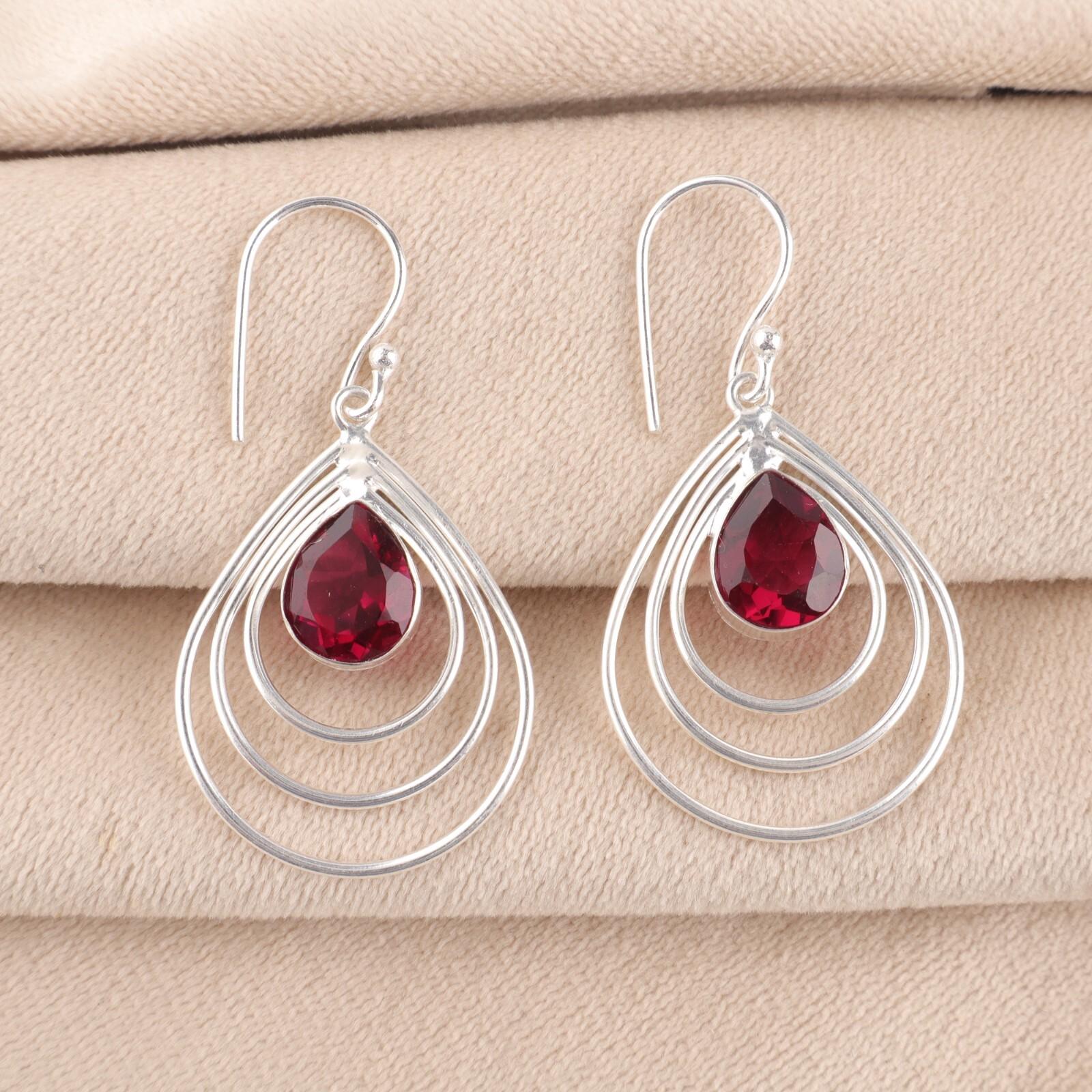 

Натуральный розовый рубеллит, серебро 925 пробы, серьги-кольца ручной работы, 1,80 EE-31-10