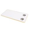 RV Table Top Replacement with 2 Cup Holders 31.49x15.74in Solid Wood Boat Table Top Panel for Trailer Motorhome Yacht