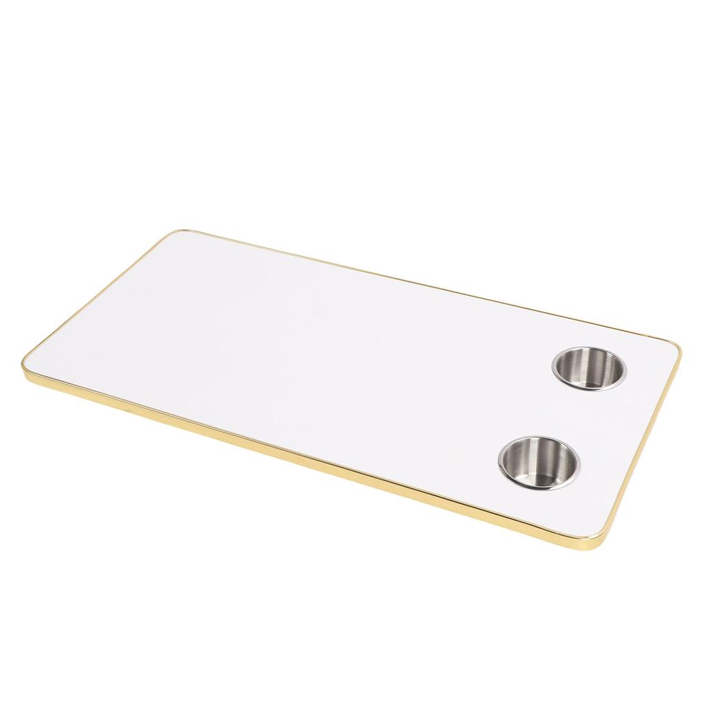 RV Table Top Replacement with 2 Cup Holders 31.49x15.74in Solid Wood Boat Table Top Panel for Trailer Motorhome Yacht