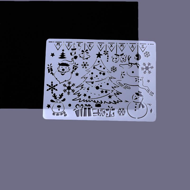 Leaping Deer Lace Ruler DIY Scratch Painting Template рождественской елки