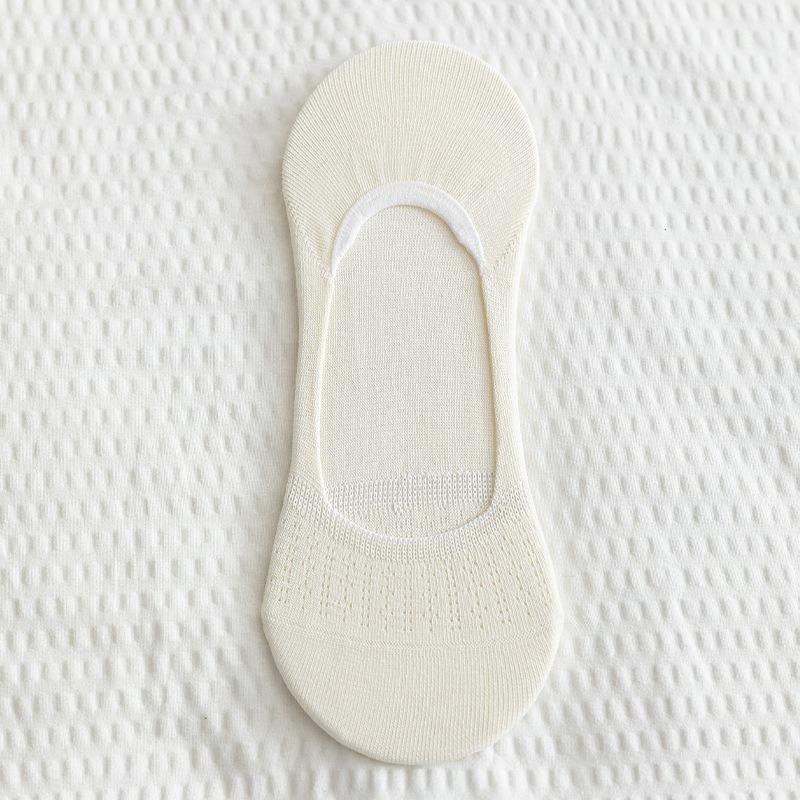Female Summer Thin Pure Cotton Mesh Boneless Shallow Mouth Invisible Non Slip Non Drop Heel Socks