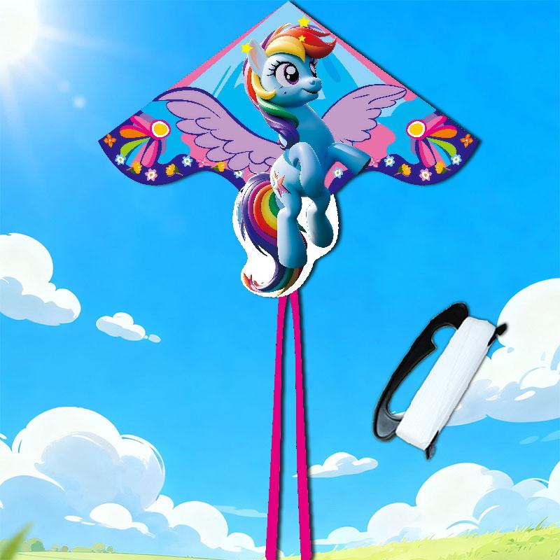 Unicorn Flying Kite With Polyester Material And Glass Fiber Frame For Kids And Outdoor Play
