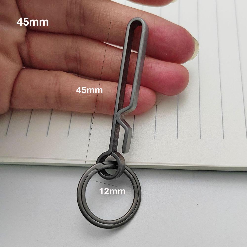 

Multifunction Titanium Alloy Key Ring Quick Draw Waist Hanger Camping Hiking Accessories 45*12mm