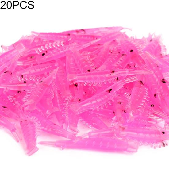 20Pcs 4cm Luminous Silicone Artificial Shrimp Fishing Lure Soft Bait Tackle Tool