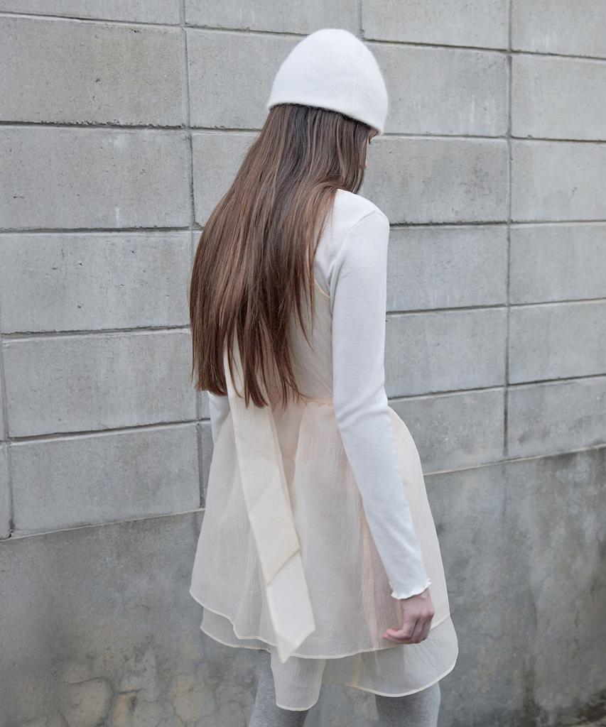 Lora Lora Organza Ribbon Mini Onepiece Salmon