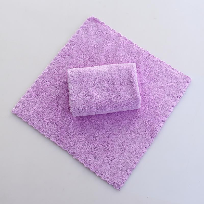 

Квадратный носовой платок Sagit из кораллового флиса, мягкое впитывающее полотенце, кухонные полотенца 30*30 см 25*25cm фиолетовый
