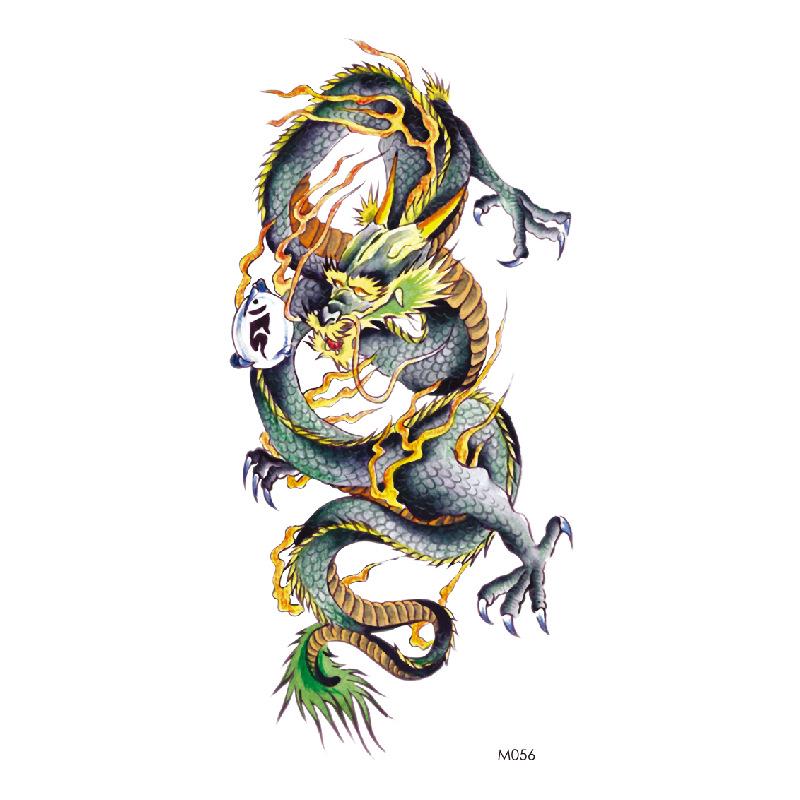 Realistic Bright Animal Totem Waterproof Rose Tattoo Stickers