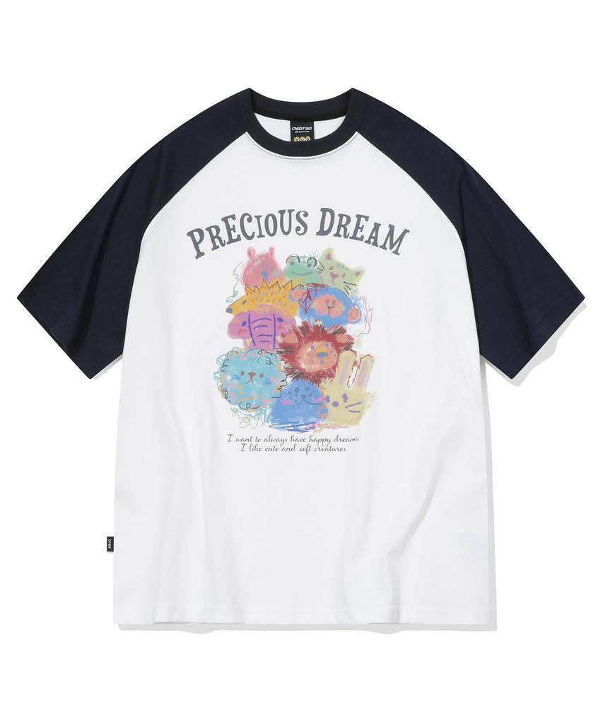 CPGN STUDIO Precious Raglan Short Sleeve T-Shirt Navy