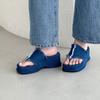New Arrivals Open Run Women Casual Blue Platform Sandal