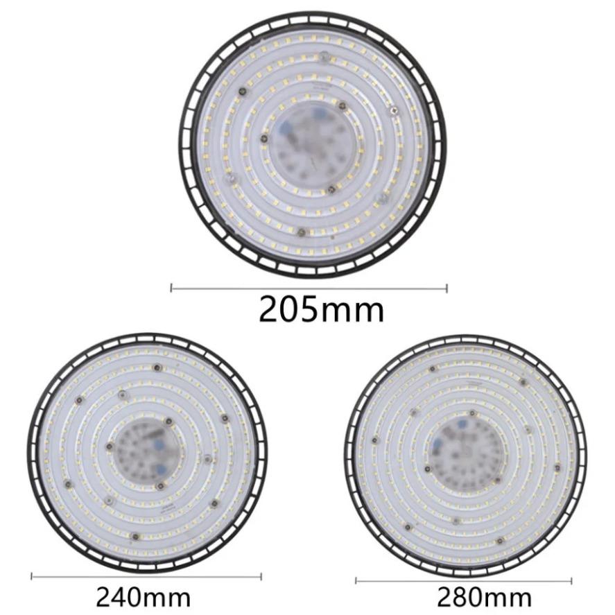AC220V Super Bright LED High Bay Light UFO Warehouse Garage Light IP65 Waterproof For Gym Factory Lighting 6000K 100W 150W 200W