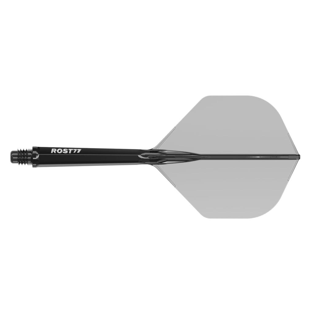 CUESOUL ROST 77 Transparent Set of Clear Clear and Clear Light Large One-Piece Flights, Standard, 3, Black, Blue, Green, (CS-77-XB136T-L)