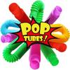 4 Pack Pop Tube Sensory Fidget Toy 4pcs Random Colorful Heavy-Duty for Construction Educational Toys for Stress Autism ADHD