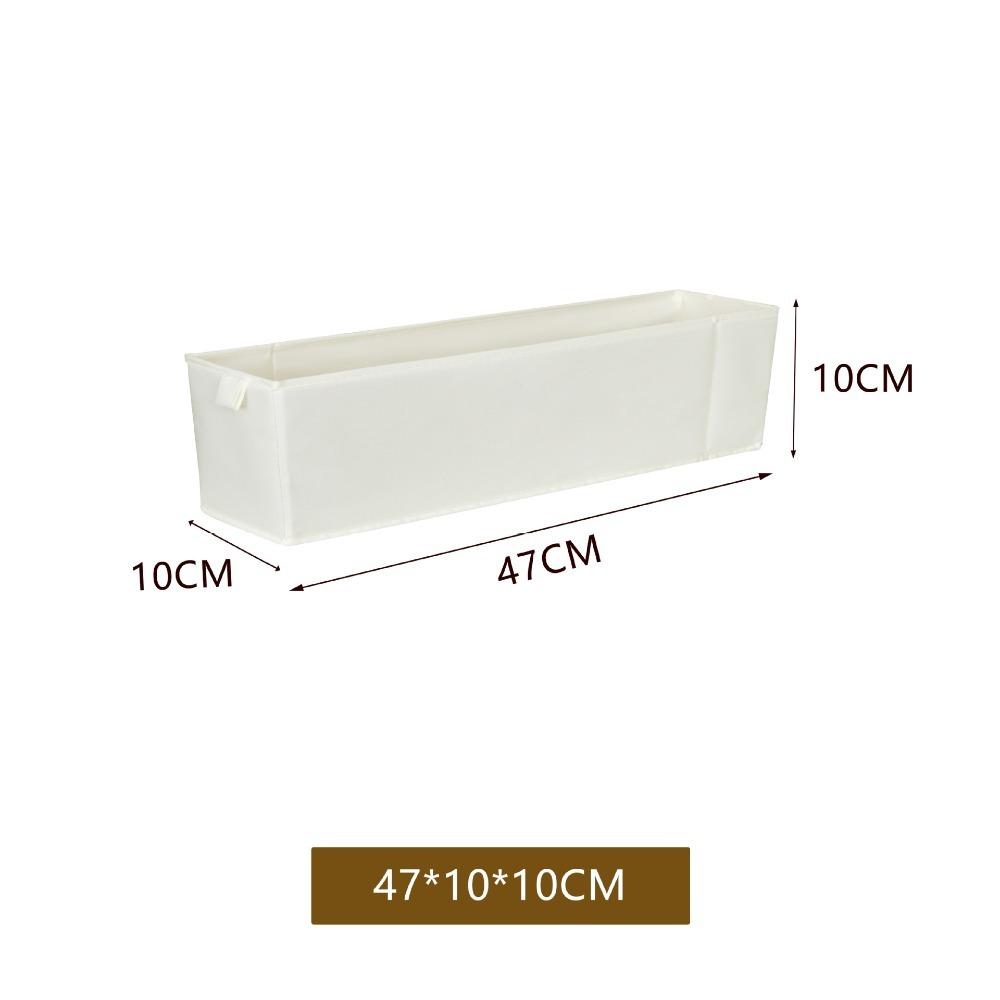 Fabric Material Foldable Storage Box With Handles Clothes Organizer  Drawers Wardrobe 47*10*10cm