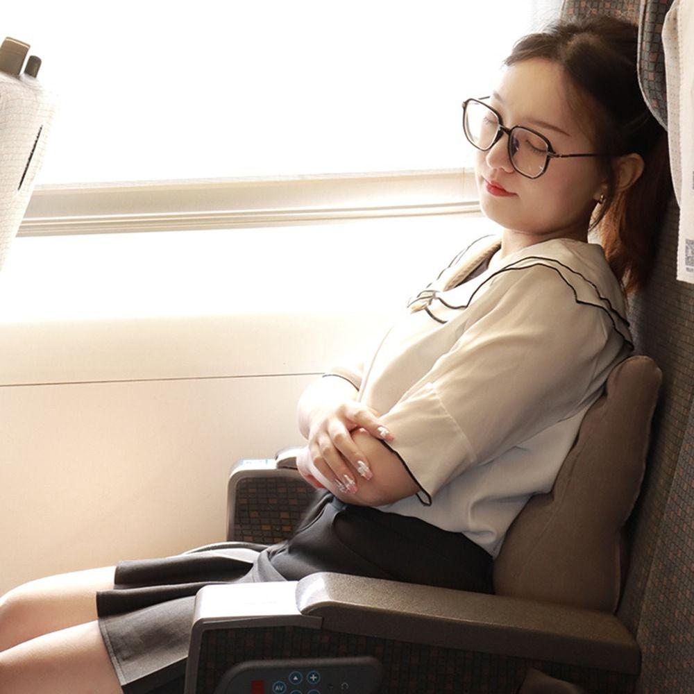 Portable Inflatable Waist Pillow Thickened Travel Backrest Pad Soft Lumbar Support Pillow Camping