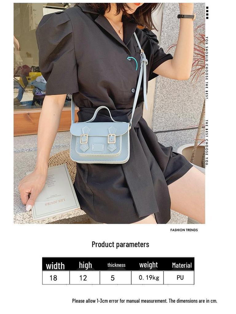 Cambridge DIY Handmade Color Block Woven Shoulder Crossbody Messenger Bag - Women's Trendy New Style
