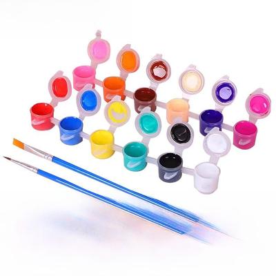 12-Color Acrylic Paint Set for Kids - Student Art & Craft Kit with Paint Strips for Plaster Dolls