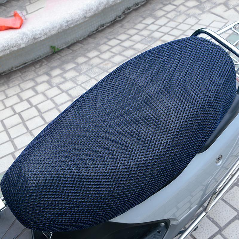 XXXL New Breathable Summer 3D Mesh Motorcycle Seat Cover Sunscreen Anti-Slip Heat Insulation Cushion Protect Seat