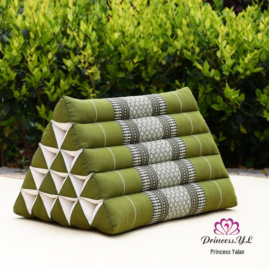 Thailand Triangle Tatami Cushion: Kapok Lumbar Pillow & Sofa Back Support.