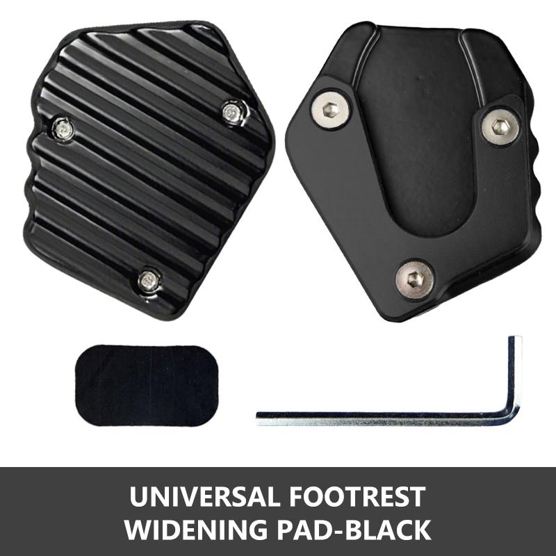 

SEAMETAL Motorcycle Anti Slip Foot Support Pad Aluminum Kickstand Extension Plate Foot Side Stand Enlarge Pad Motorcycle Parts чорний