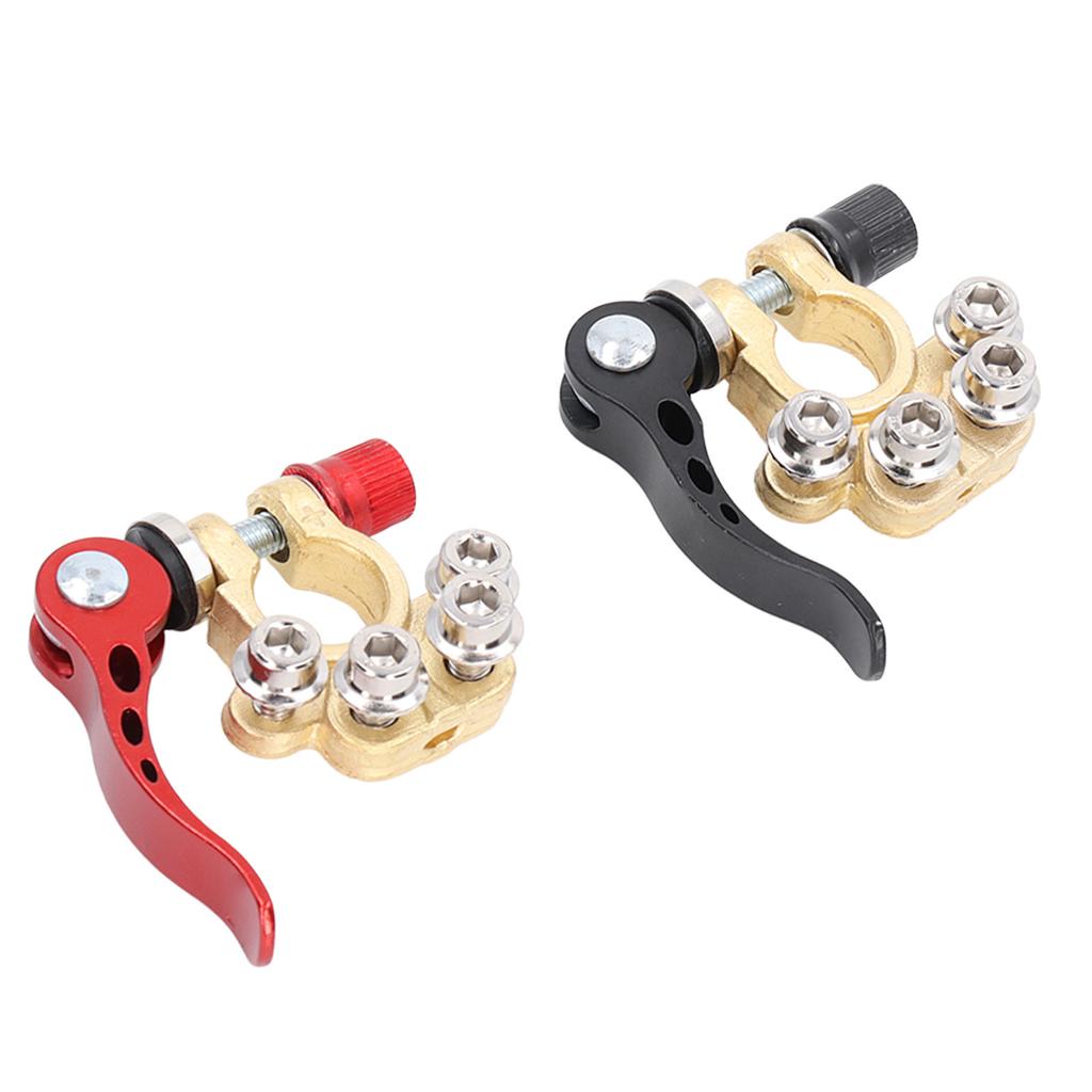 2Pcs Battery Terminal Connectors Car Disconnect 4 Way Positive Negative for SAECelsiusJIS Type A Post