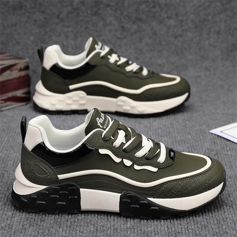 

High Quality Hot Selling Fashion Casual Walking Shoes for Men Non-slip Wear Resistant Chunky Sneakers Men Versatile Tennis Shoes 39 зелёный