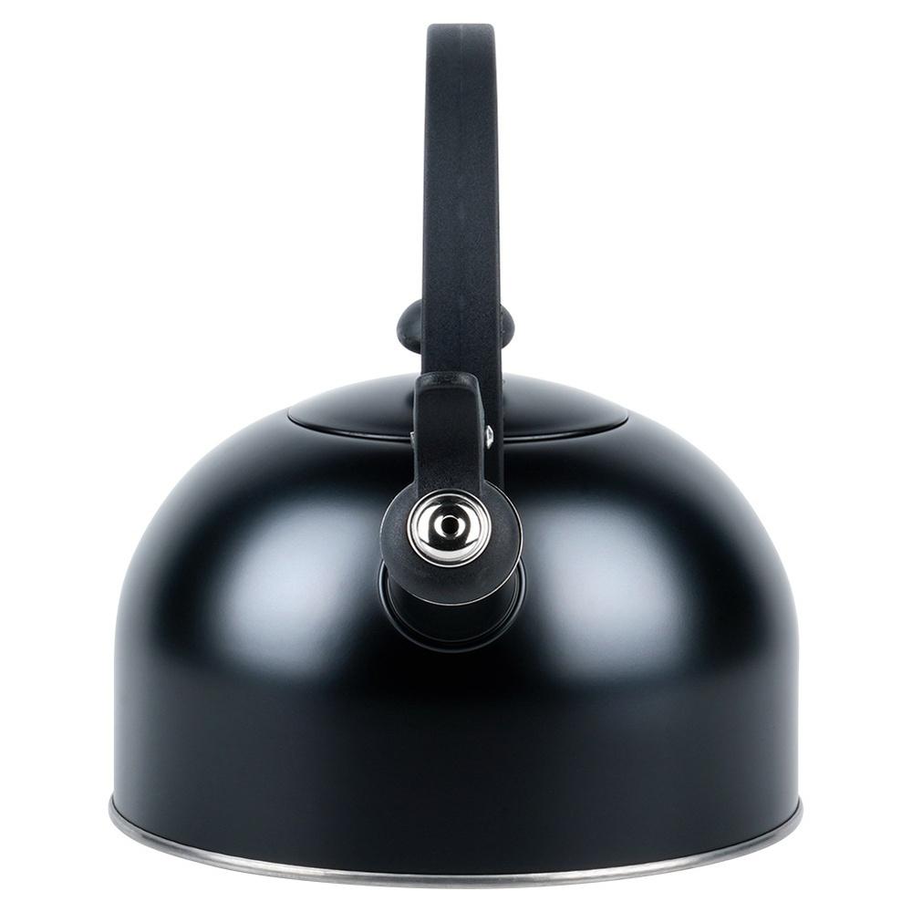 Czajnik Stalowy Czarny z Gwizdkiem do Gotowania Wody na Kuchence 2L