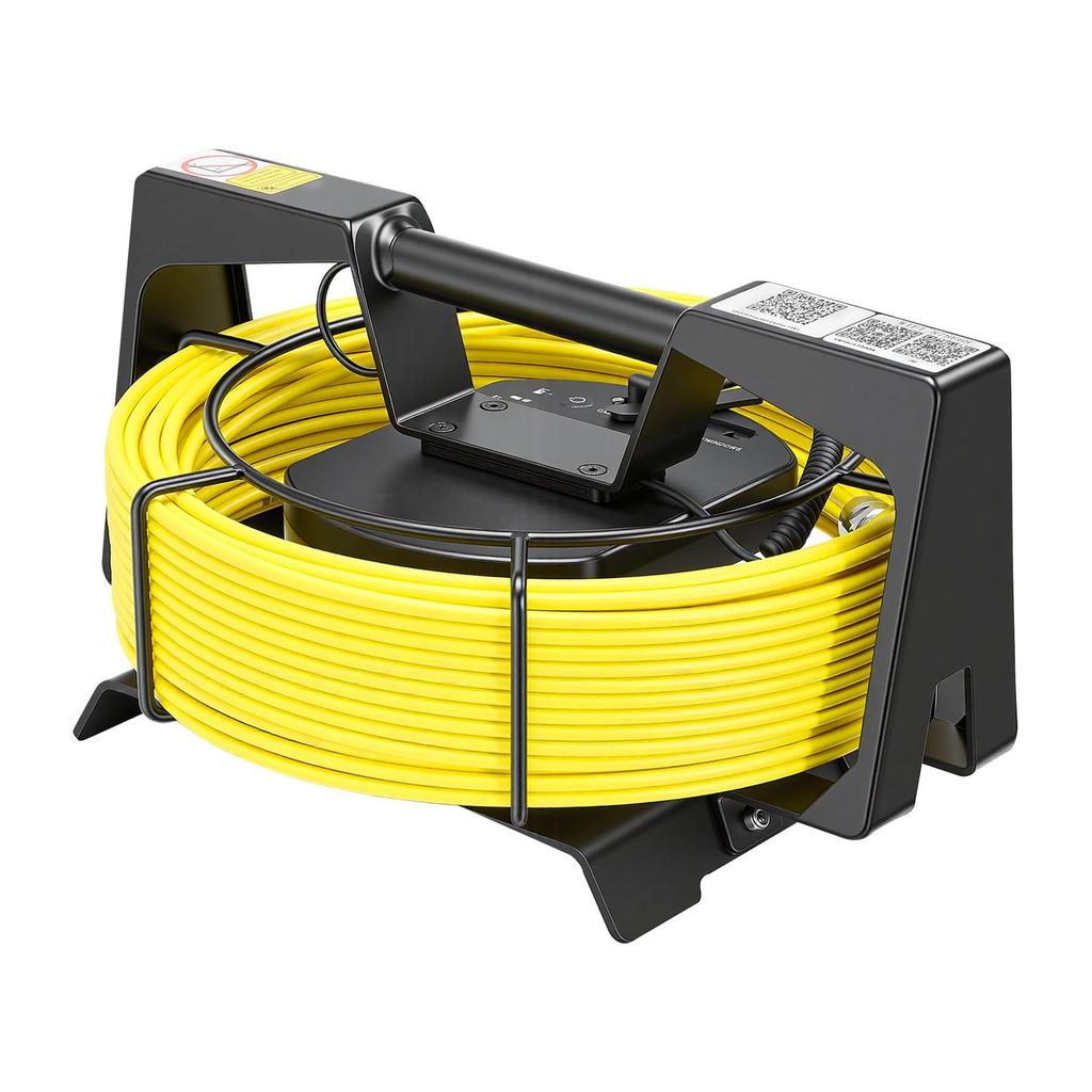 2026 Upgraded Sewer Camera with WiFi, 30m Drain Pipeline Camera, IP68 Snake Plumbing Cameras with Light- 12 LEDS, Wireless WiFi Connectivity to
